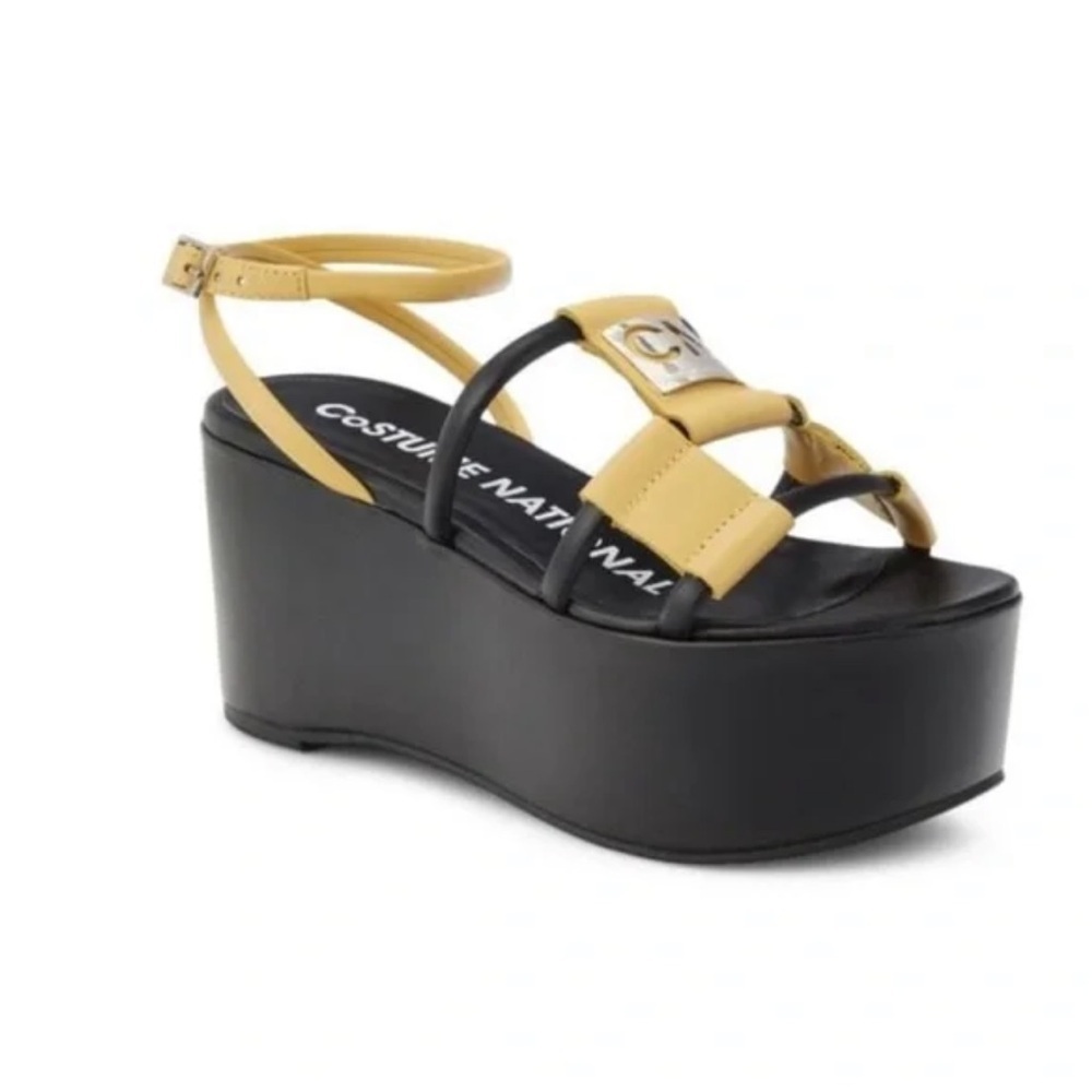 CNC Costume National Black and Yellow Platform Shoes Sz 6